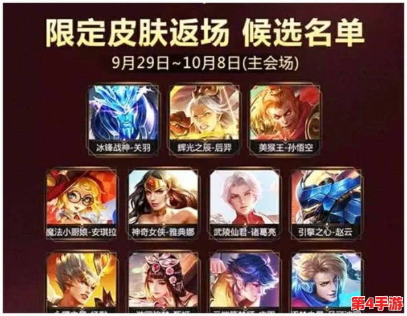 国庆狂欢，王者荣耀揭秘多款独家限免皮肤清单：稀有珍藏等你来领！