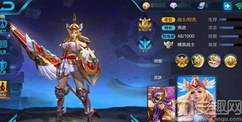 《王者荣耀》中女武神荣耀归属：揭秘雅典娜的专属战甲皮肤细节