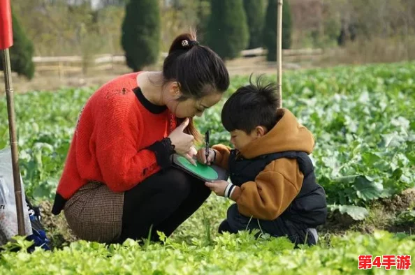 一小孩和妈妈摘萝卜还喊疼，2024年新农技助力乡村振兴引发热议